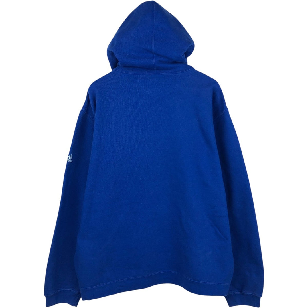 Adidas sweatshirt pullover hoodie, men's XL size cotton navy blue type Vintage Second Hand
