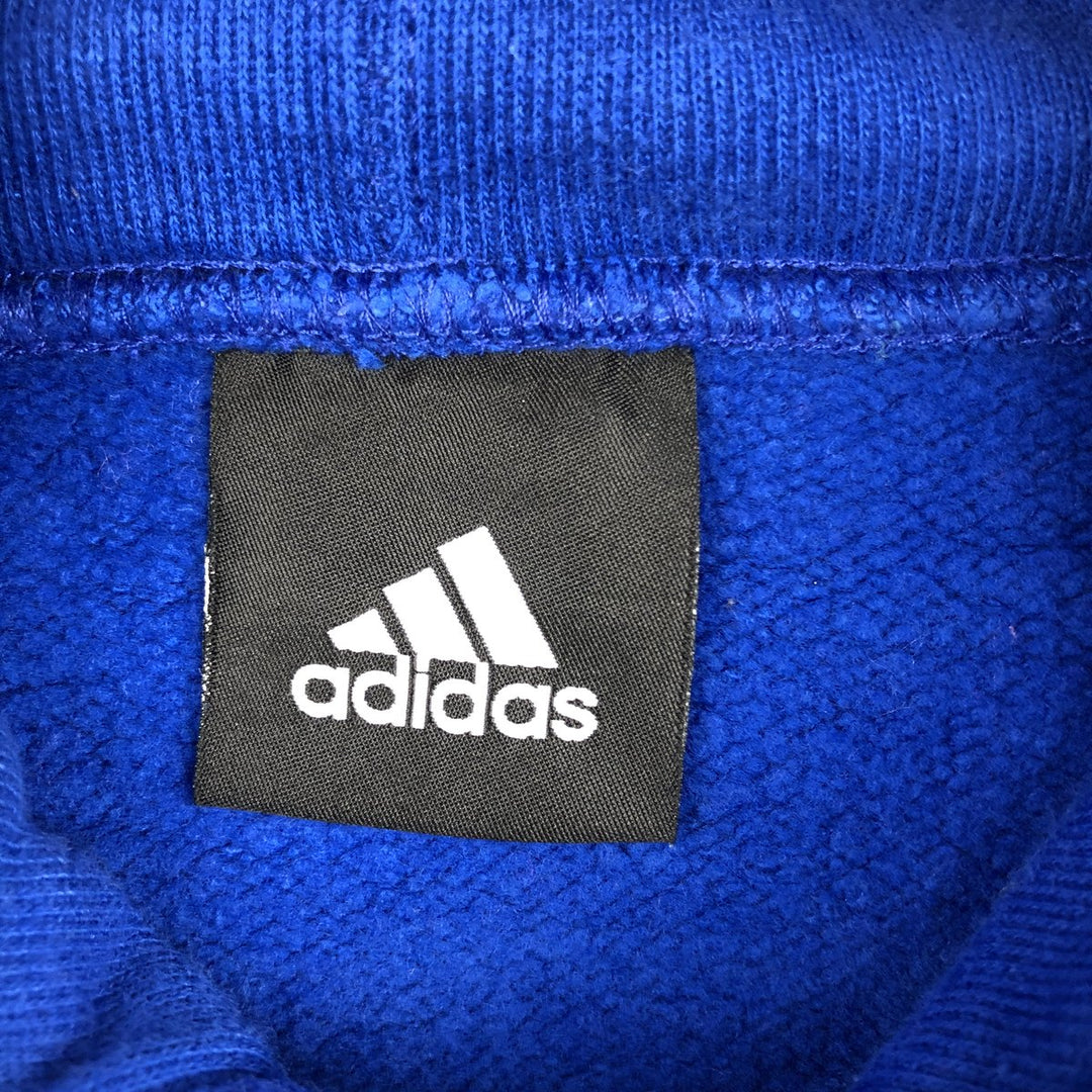 Adidas sweatshirt pullover hoodie, men's XL size cotton navy blue type Vintage Second Hand