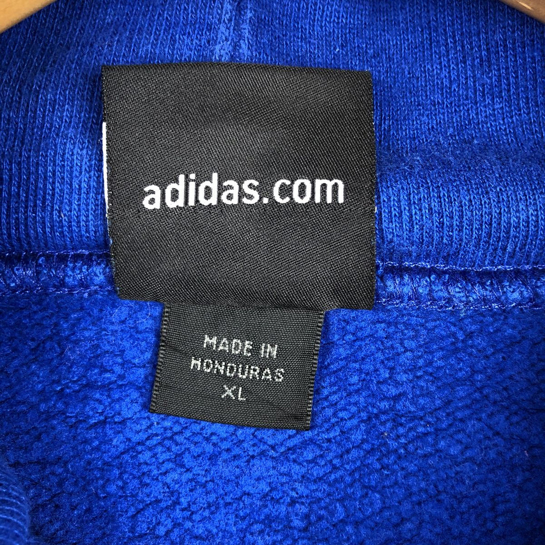 Adidas sweatshirt pullover hoodie, men's XL size cotton navy blue type Vintage Second Hand