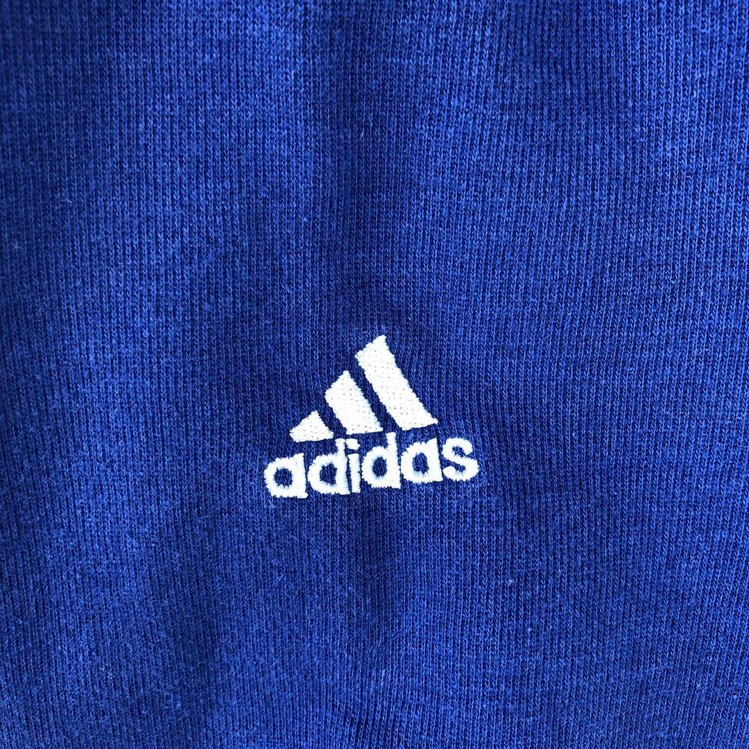 Adidas sweatshirt pullover hoodie, men's XL size cotton navy blue type Vintage Second Hand