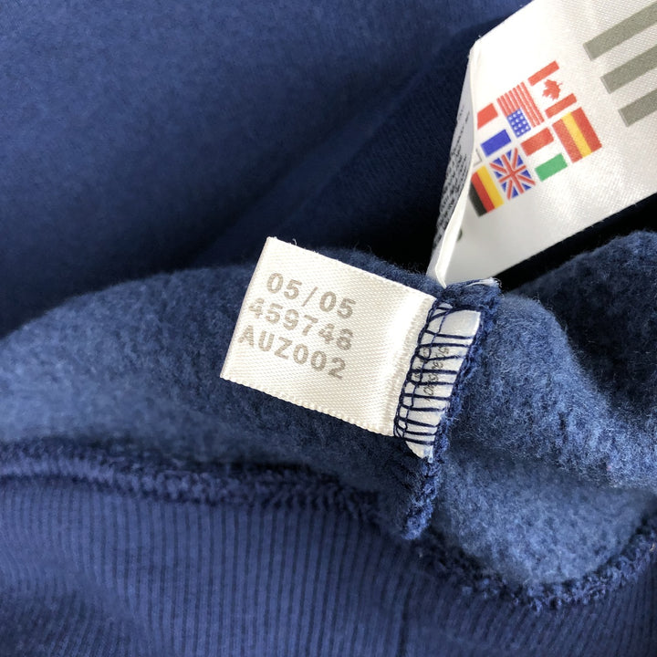 2000'S Adidas sweatshirt pullover hoodie, men's size M cotton navy blue type Vintage Second Hand