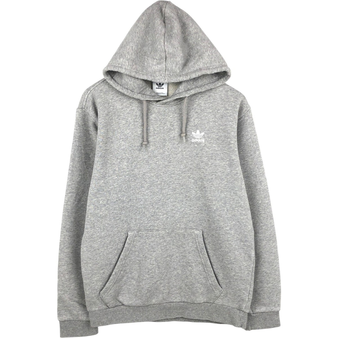Adidas sweatshirt pullover hoodie, men's XL size cotton gray type Vintage Second Hand