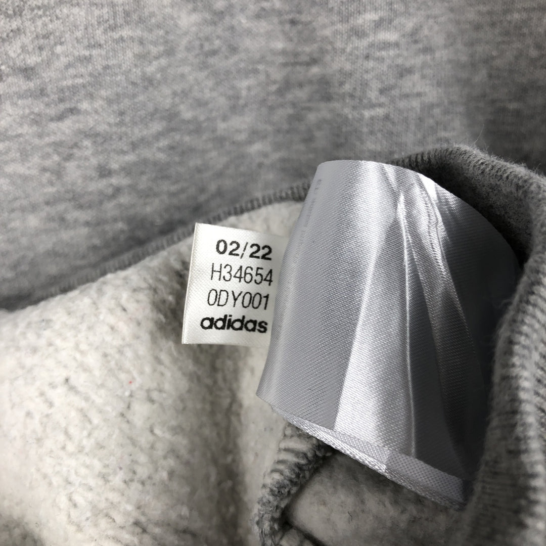 Adidas sweatshirt pullover hoodie, men's XL size cotton gray type Vintage Second Hand