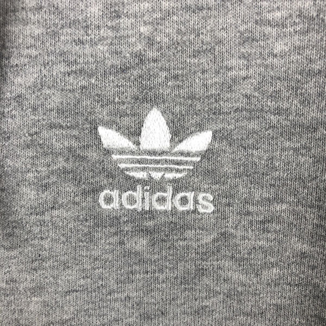 Adidas sweatshirt pullover hoodie, men's XL size cotton gray type Vintage Second Hand