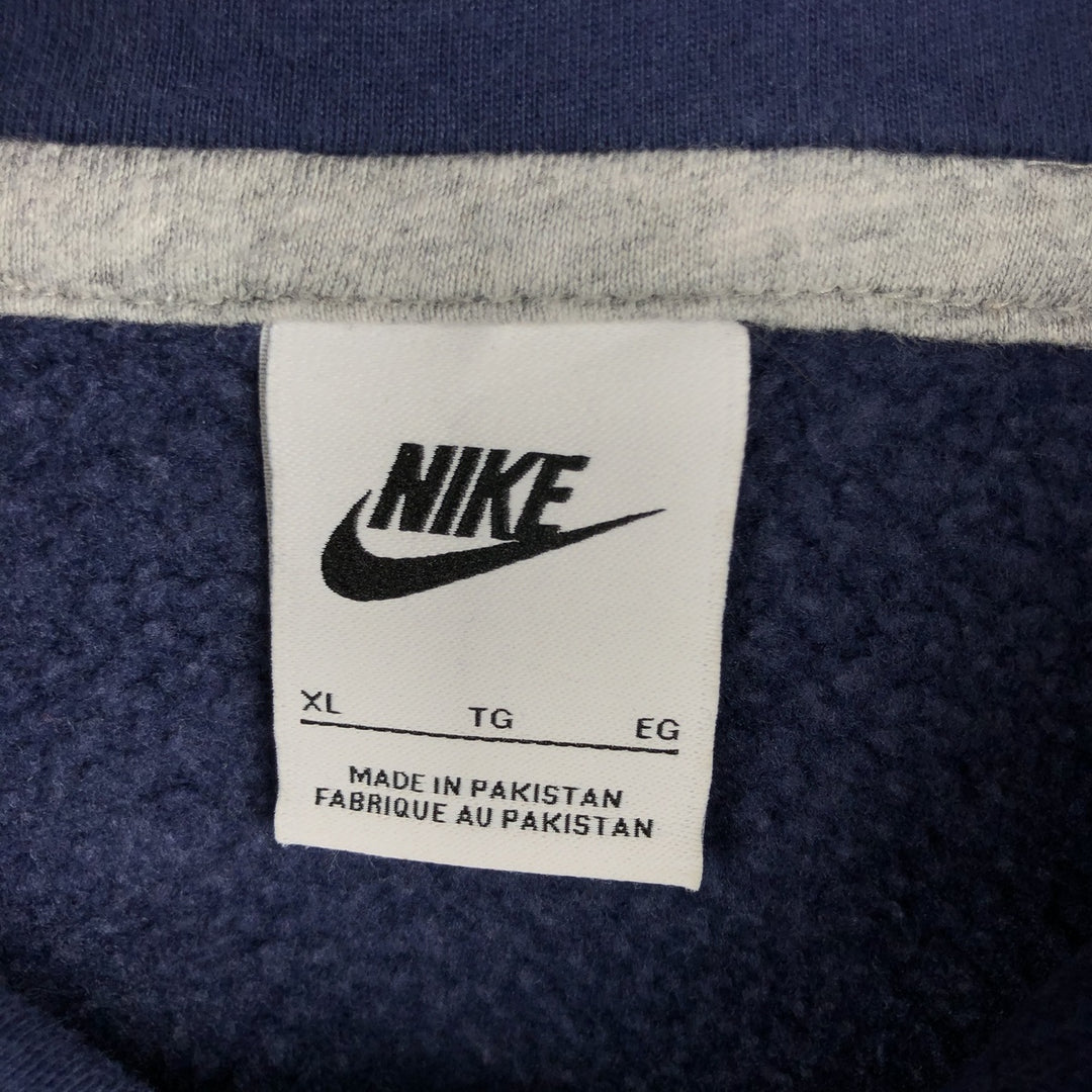 Nike Sweat Pullover Hoodie Men's XL Size cotton navy blue type Vintage Second Hand