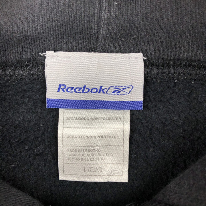 Reebok Sweat Pullover Hoodie Men's Size L cotton black type Vintage Second Hand