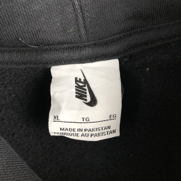 Nike Sweat Pullover Hoodie Men's XL Size cotton black type Vintage Second Hand