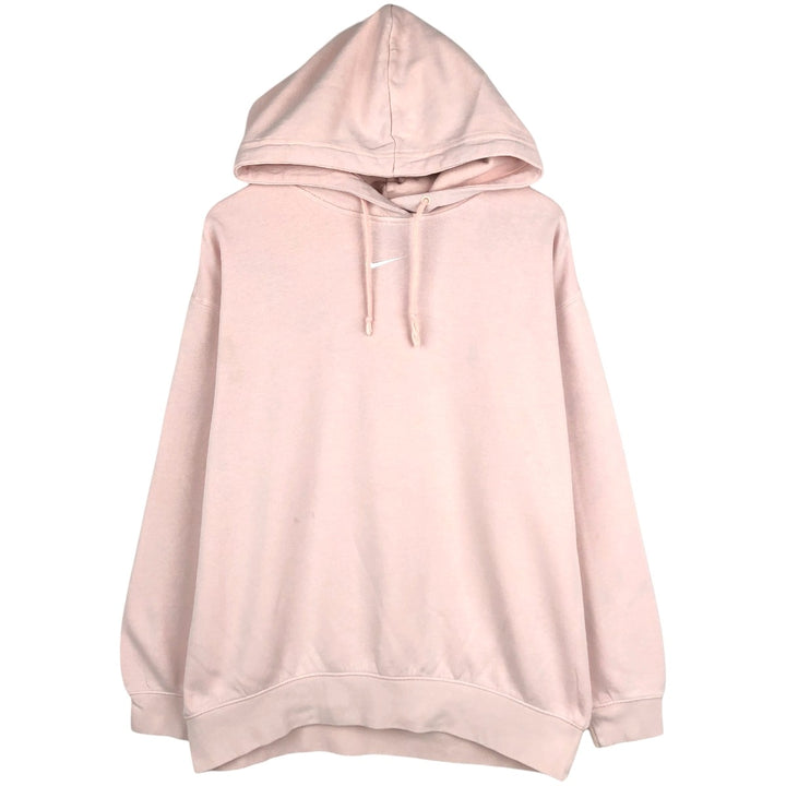 Nike Center Logo Sweat Pullover Hoodie, Men's Size M cotton pink type Vintage Second Hand