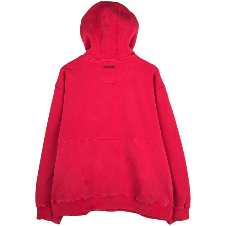 Adidas sweatshirt pullover hoodie, men's size L cotton red type Vintage Second Hand
