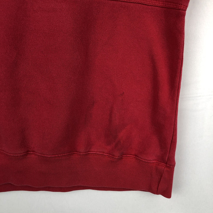 Adidas sweatshirt pullover hoodie, men's size L cotton red type Vintage Second Hand