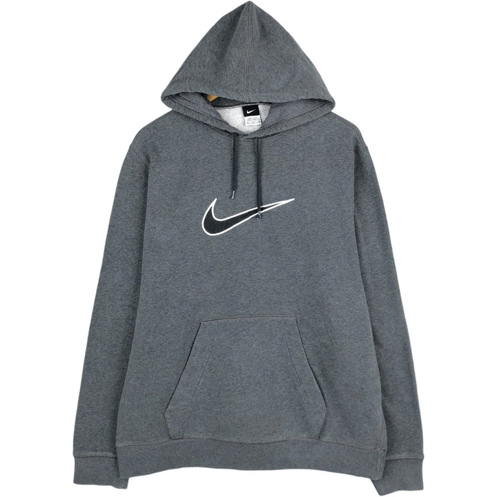 Nike Center Logo Sweat Pullover Hoodie, Men's XXL cotton gray type Vintage Second Hand