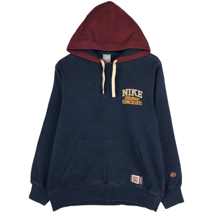 Nike Sweat Pullover Hoodie, Men's Size M cotton navy blue type Vintage Second Hand