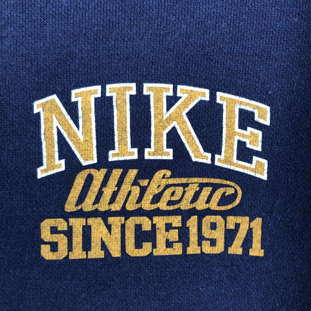 Nike Sweat Pullover Hoodie, Men's Size M cotton navy blue type Vintage Second Hand