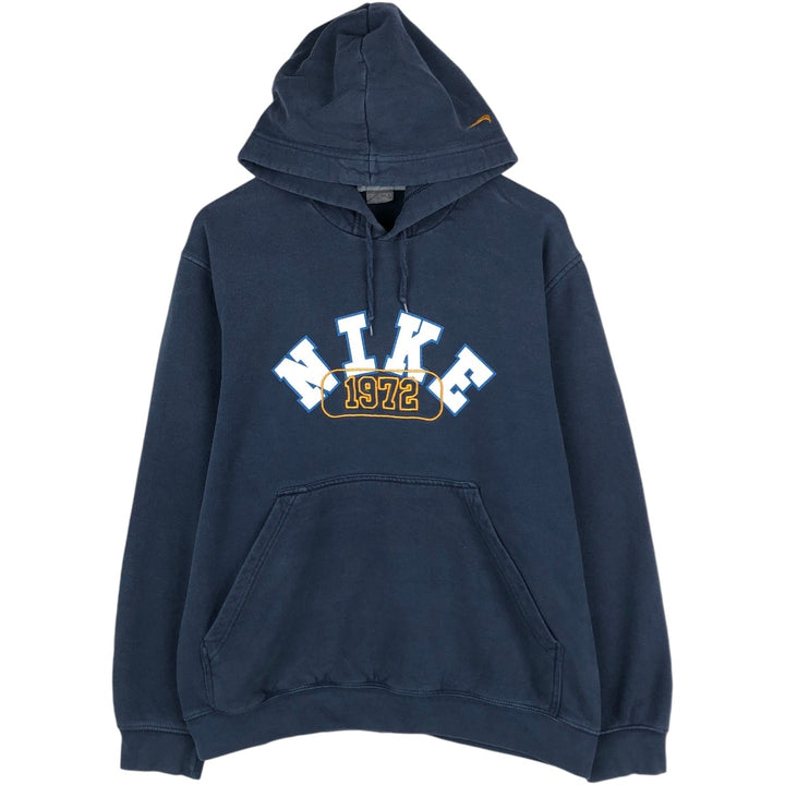 Nike Sweat Pullover Hoodie, Men's Size M cotton navy blue type Vintage Second Hand