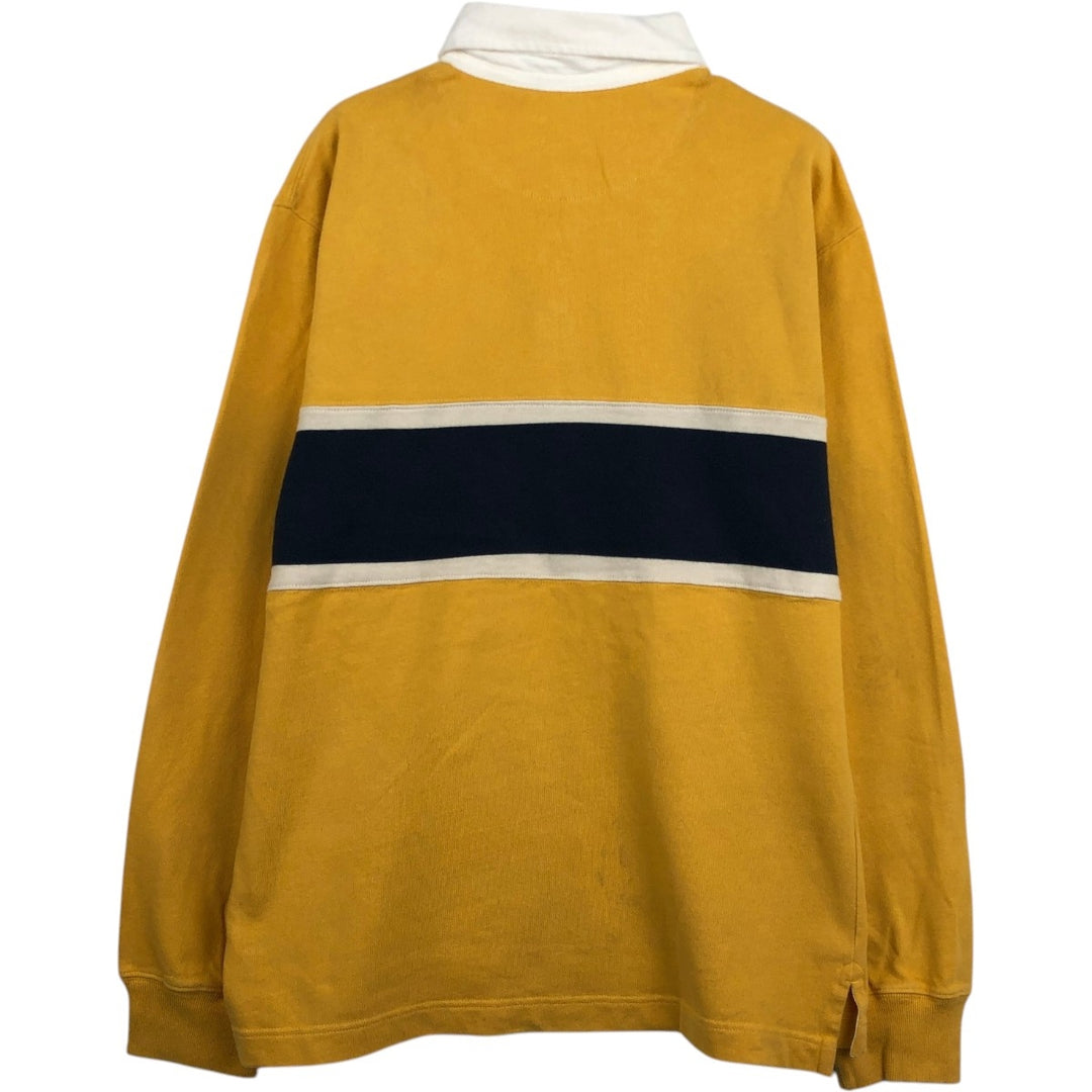 90'S GAP Long-Sleeve Rugby Shirt, Men's Size L (approx.), Vintage cotton yellow type Vintage Second Hand