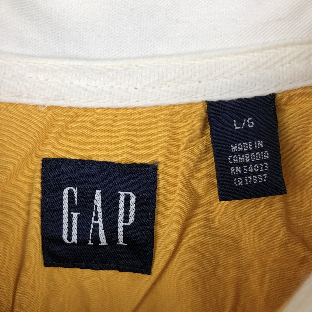 90'S GAP Long-Sleeve Rugby Shirt, Men's Size L (approx.), Vintage cotton yellow type Vintage Second Hand