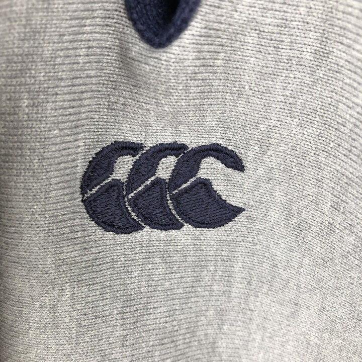CANTERBURY OF NEW ZEALAND Long-Sleeve Rugby Shirt, Men's Size M (approx.) cotton navy blue type Vintage Second Hand