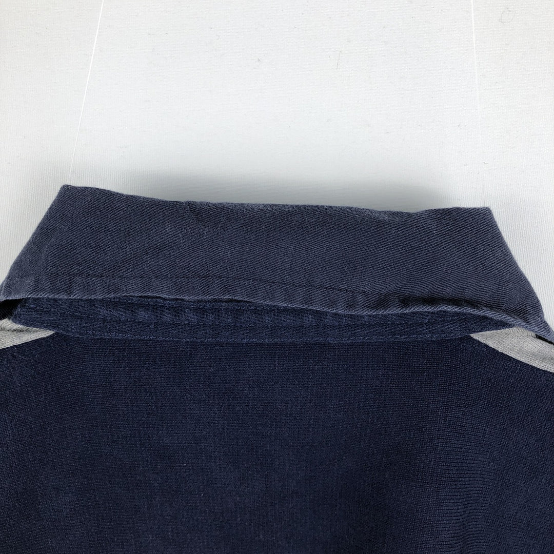 CANTERBURY OF NEW ZEALAND Long-Sleeve Rugby Shirt, Men's Size M (approx.) cotton navy blue type Vintage Second Hand