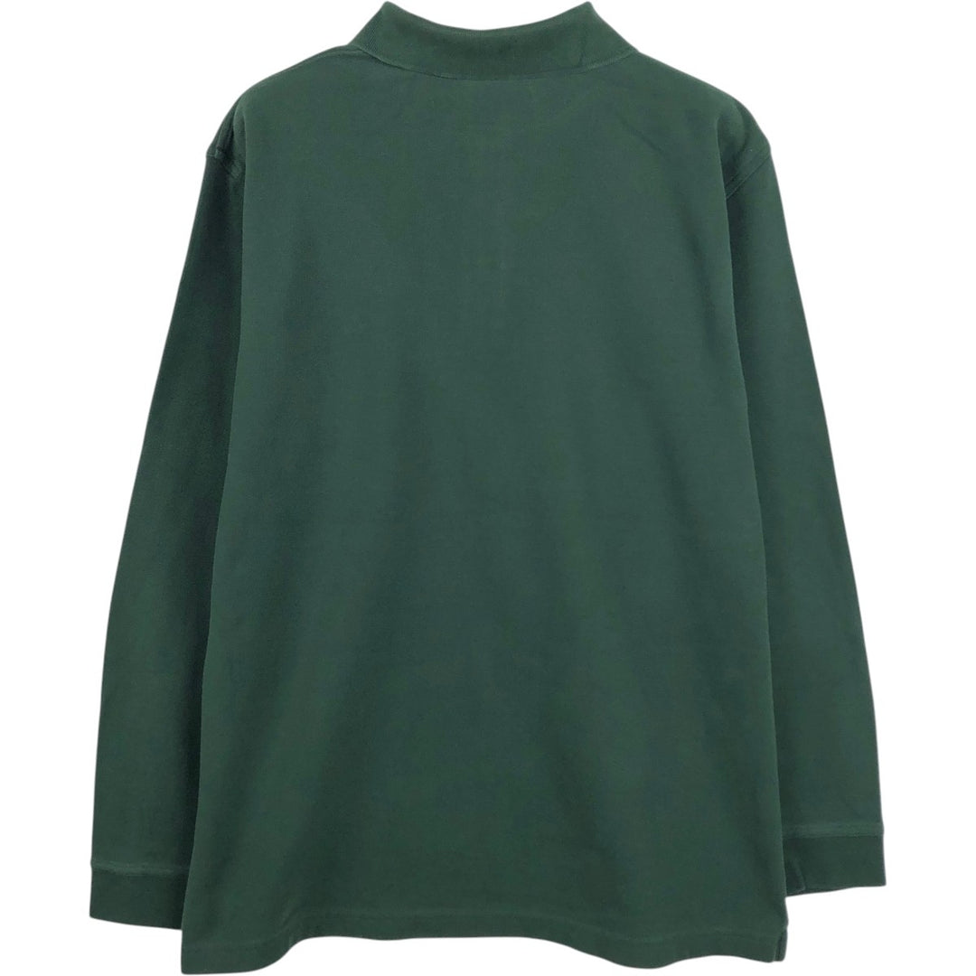 Brooks Brothers 346 Long Sleeve Polo Shirt, Men's Size L cotton green type Vintage Second Hand