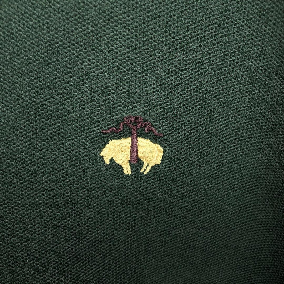Brooks Brothers 346 Long Sleeve Polo Shirt, Men's Size L cotton green type Vintage Second Hand
