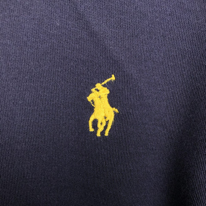 Ralph Lauren POLO RALPH LAUREN CUSTOM FIT long sleeve polo shirt men's size L cotton navy blue type Vintage Second Hand