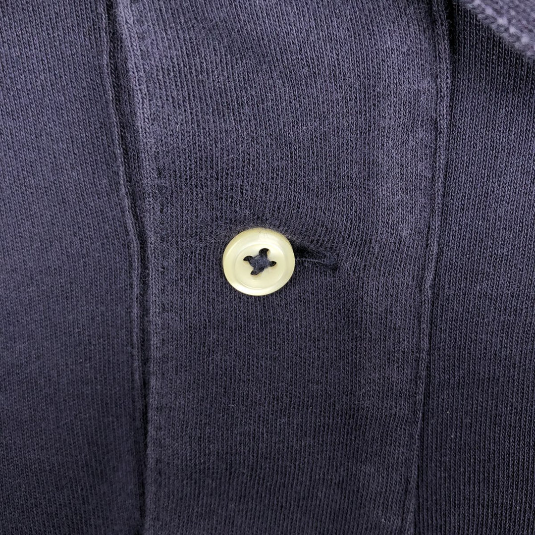 Ralph Lauren POLO RALPH LAUREN CUSTOM FIT long sleeve polo shirt men's size L cotton navy blue type Vintage Second Hand