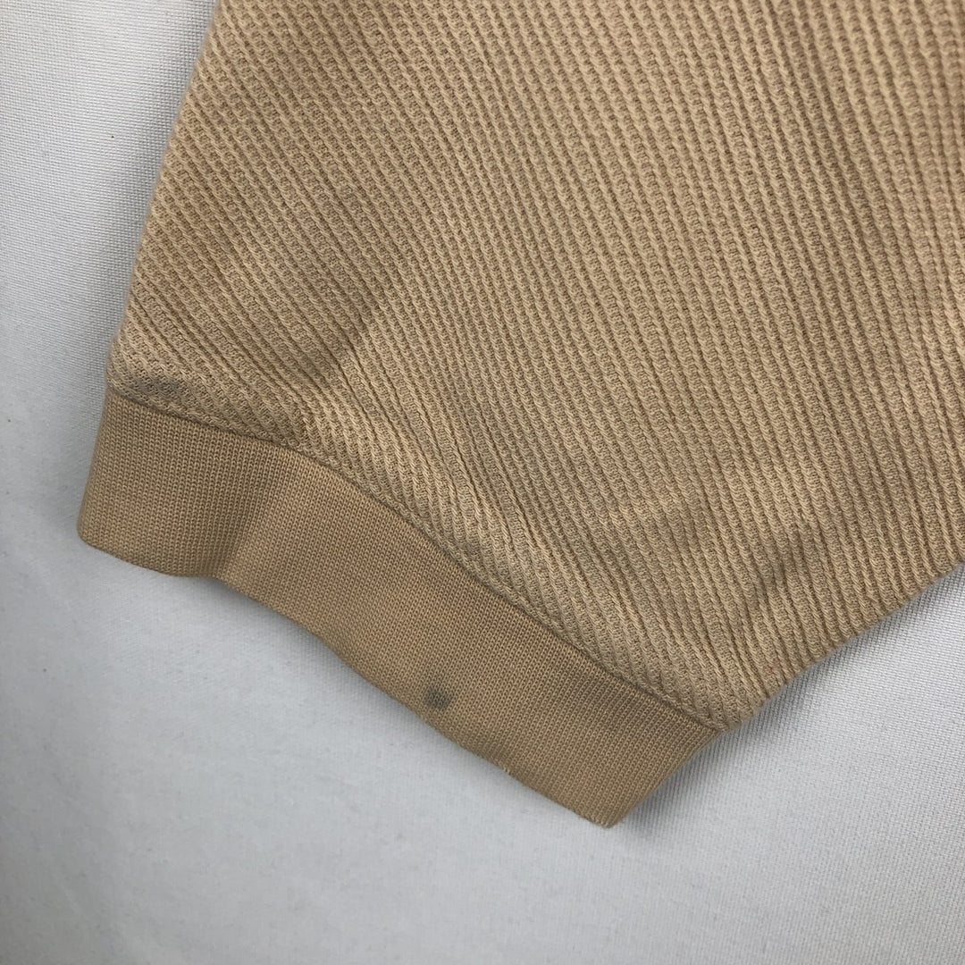 LLBean Men's Long Sleeve Polo Shirt (Size XL) cotton Beige type Vintage Second Hand