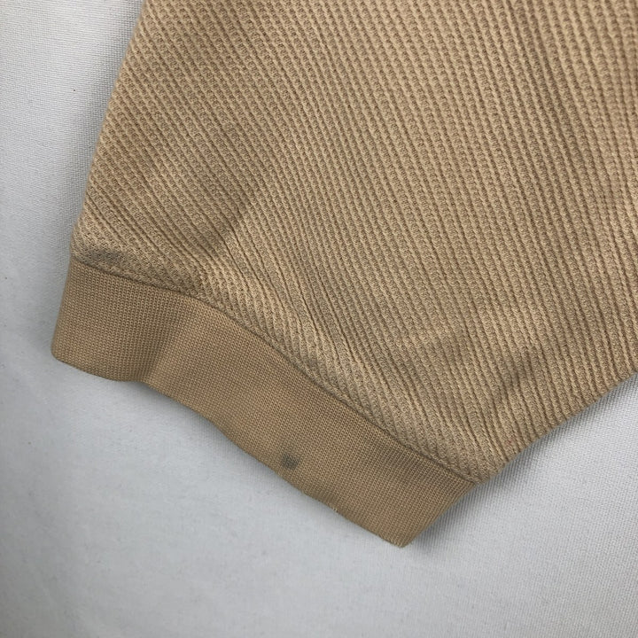 LLBean Men's Long Sleeve Polo Shirt (Size XL) cotton Beige type Vintage Second Hand