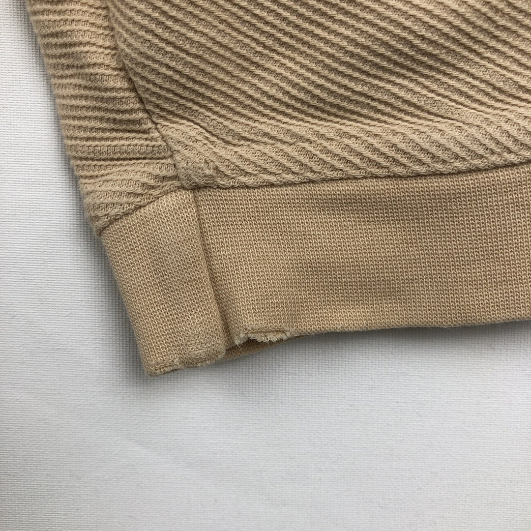 LLBean Men's Long Sleeve Polo Shirt (Size XL) cotton Beige type Vintage Second Hand