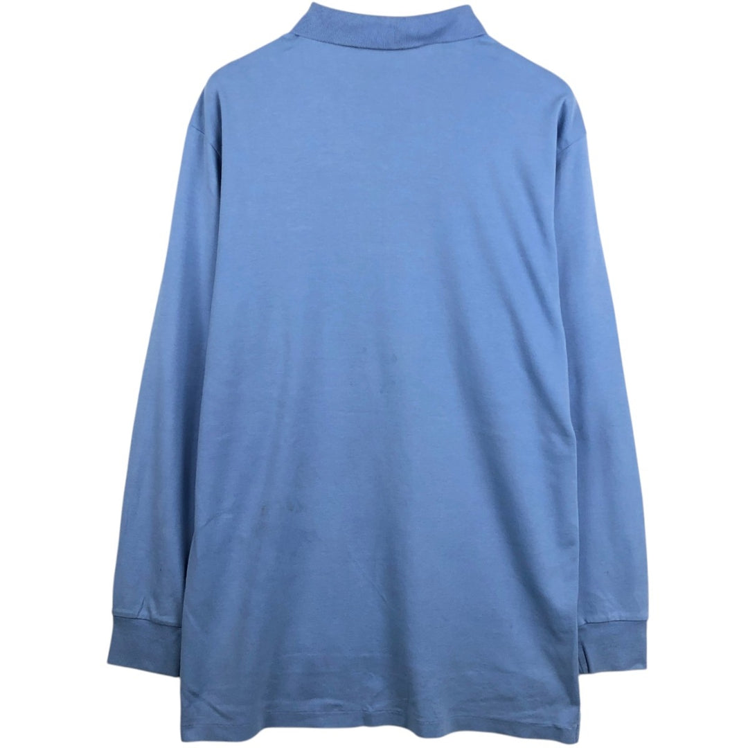 Ralph Lauren POLO GOLF Long sleeve polo shirt for men, size L Pima Cotton Blue type light blue Vintage Second Hand