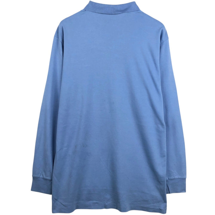 Ralph Lauren POLO GOLF Long sleeve polo shirt for men, size L Pima Cotton Blue type light blue Vintage Second Hand