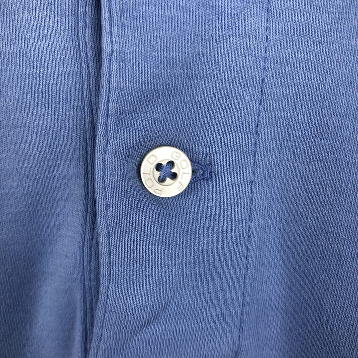 Ralph Lauren POLO GOLF Long sleeve polo shirt for men, size L Pima Cotton Blue type light blue Vintage Second Hand