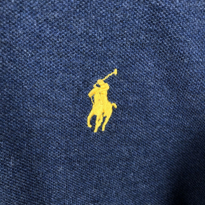 Ralph Lauren POLO by Ralph Lauren long sleeve polo shirt, men's size L cotton blue type Vintage Second Hand