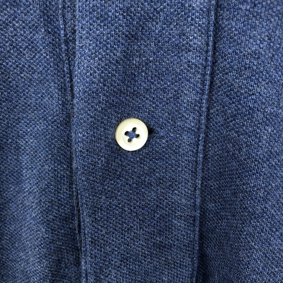 Ralph Lauren POLO by Ralph Lauren long sleeve polo shirt, men's size L cotton blue type Vintage Second Hand