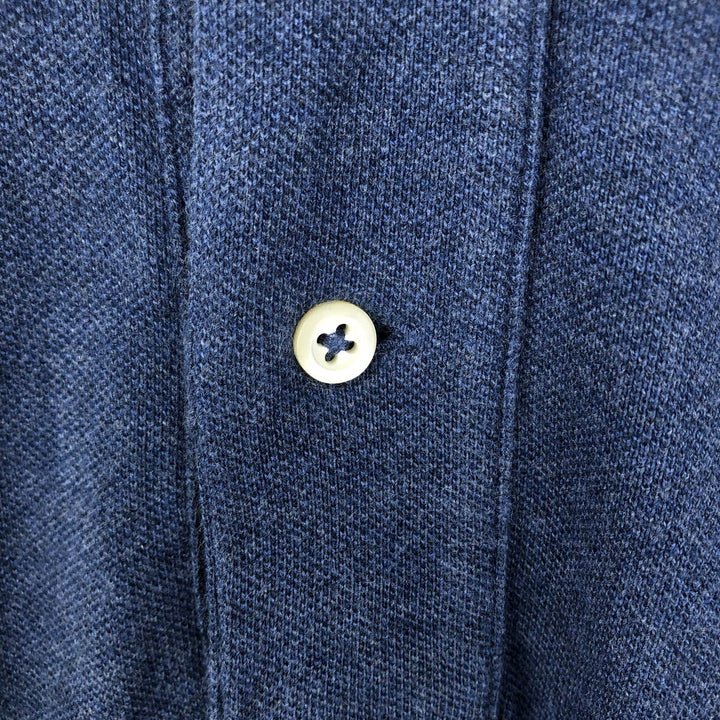 Ralph Lauren POLO by Ralph Lauren long sleeve polo shirt, men's size L cotton blue type Vintage Second Hand