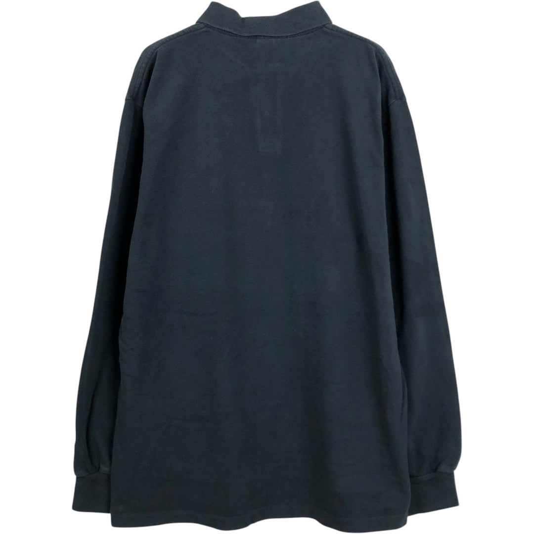 Ralph Lauren POLO by Ralph Lauren long sleeve polo shirt, men's XL size cotton black type Vintage Second Hand