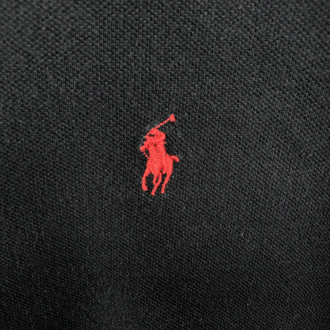 Ralph Lauren POLO by Ralph Lauren long sleeve polo shirt, men's XL size cotton black type Vintage Second Hand