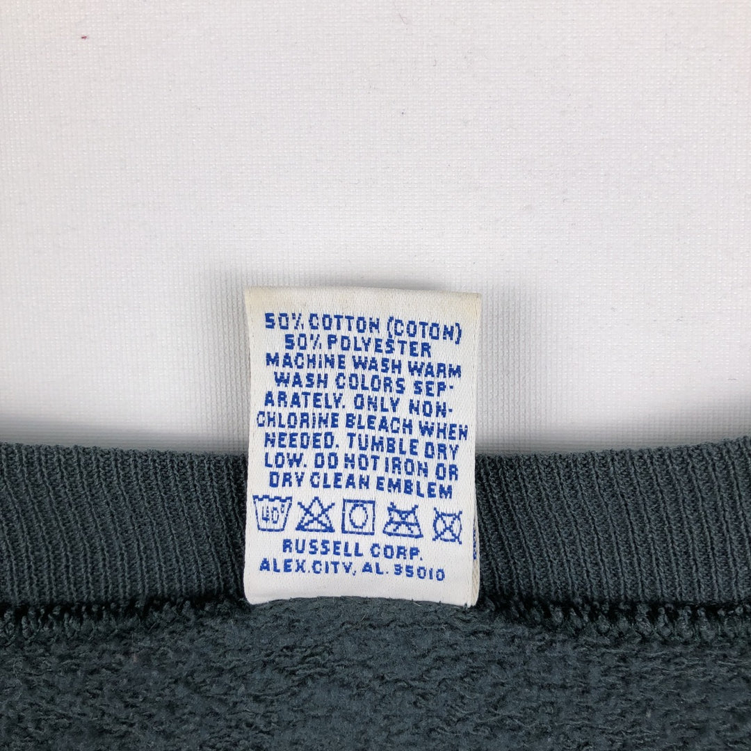 90'S Russell plain blank sweatshirt, sweatshirt, made in USA, men's size M, vintage cotton Khaki type sage green Vintage Second Hand
