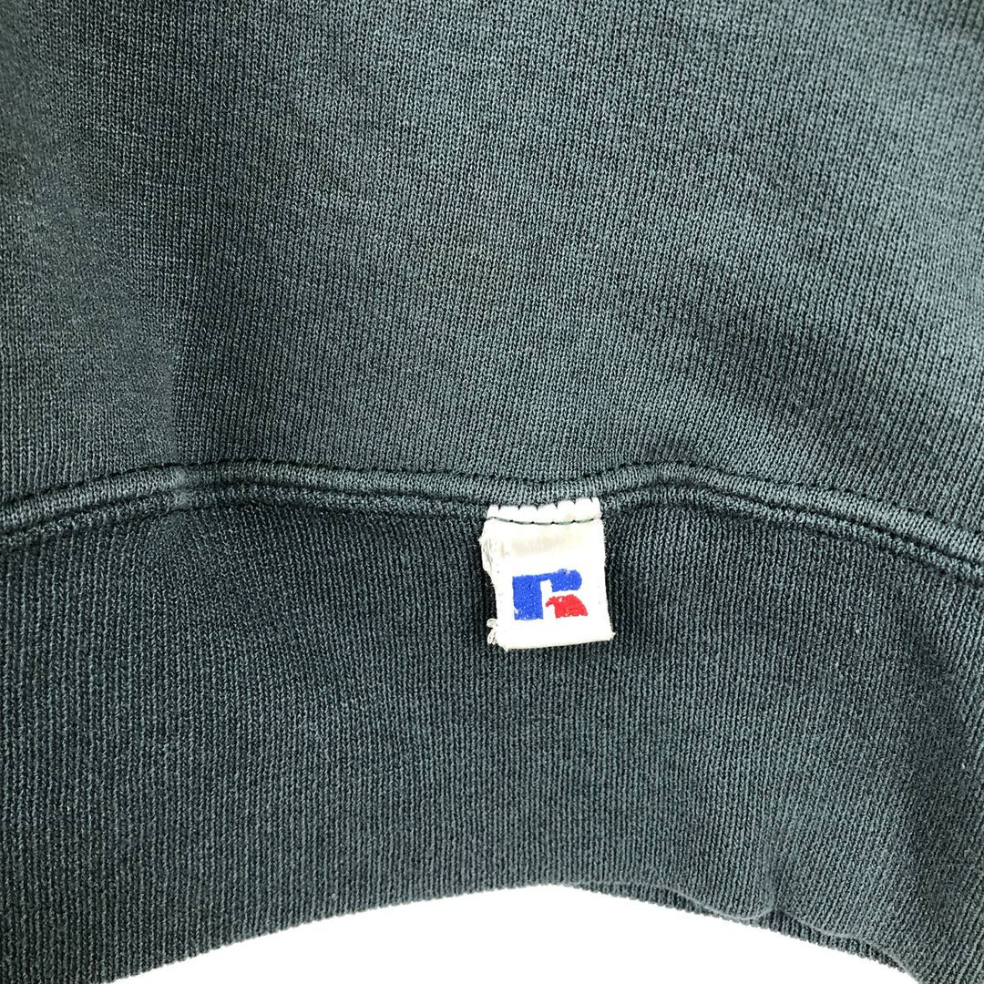 90'S Russell plain blank sweatshirt, sweatshirt, made in USA, men's size M, vintage cotton Khaki type sage green Vintage Second Hand