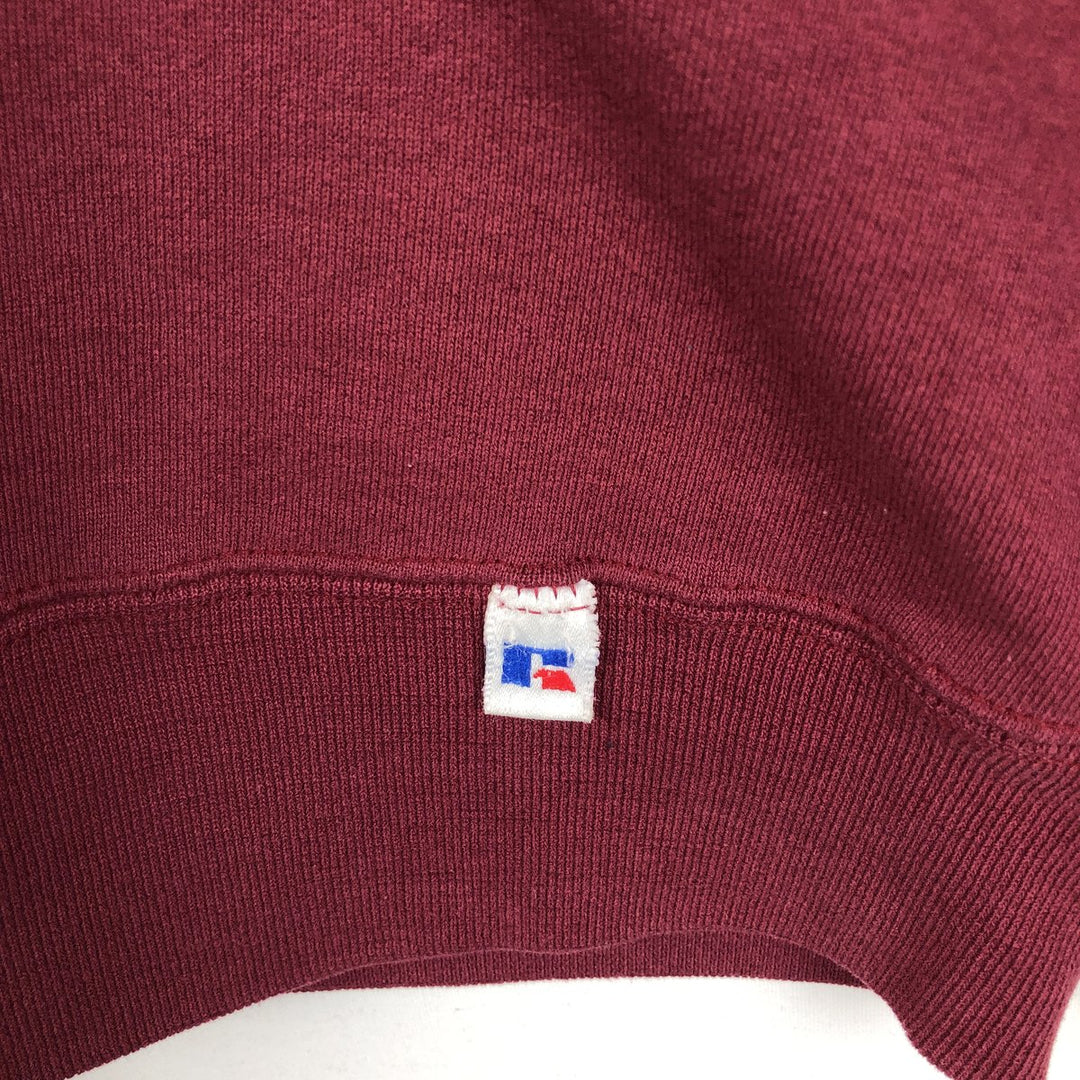 90'S Russell plain blank sweatshirt, sweatshirt, made in USA, men's size L, vintage cotton Red type red-purple Vintage Second Hand