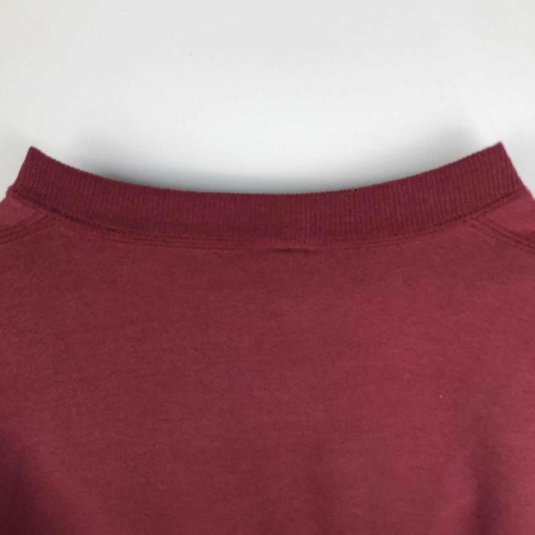 90'S Russell plain blank sweatshirt, sweatshirt, made in USA, men's size L, vintage cotton Red type red-purple Vintage Second Hand