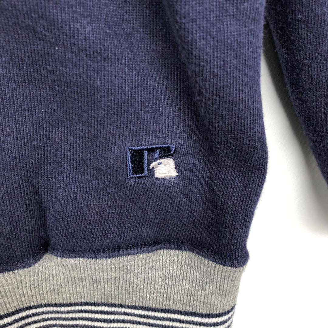 90'S Russell High Cotton Blank Sweatshirt, Made in USA, Men's Size XL, Vintage cotton navy blue type Vintage Second Hand