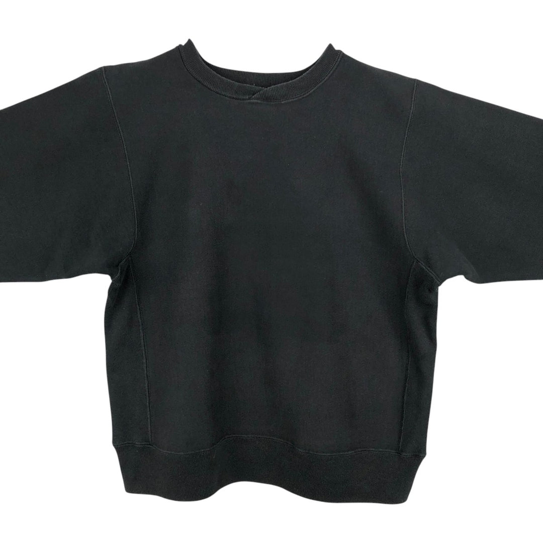 90'S Hanes Blue Tag Plain Blank Sweatshirt, Made in USA, Men's Size M (Equivalent), Vintage cotton black type Vintage Second Hand