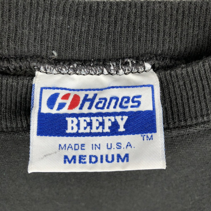 90'S Hanes Blue Tag Plain Blank Sweatshirt, Made in USA, Men's Size M (Equivalent), Vintage cotton black type Vintage Second Hand