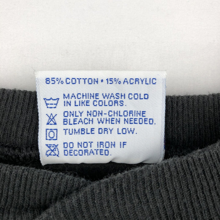 90'S Hanes Blue Tag Plain Blank Sweatshirt, Made in USA, Men's Size M (Equivalent), Vintage cotton black type Vintage Second Hand