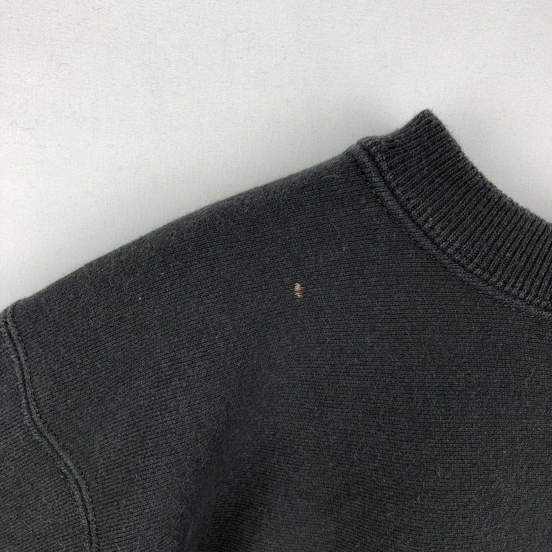 90'S Hanes Blue Tag Plain Blank Sweatshirt, Made in USA, Men's Size M (Equivalent), Vintage cotton black type Vintage Second Hand
