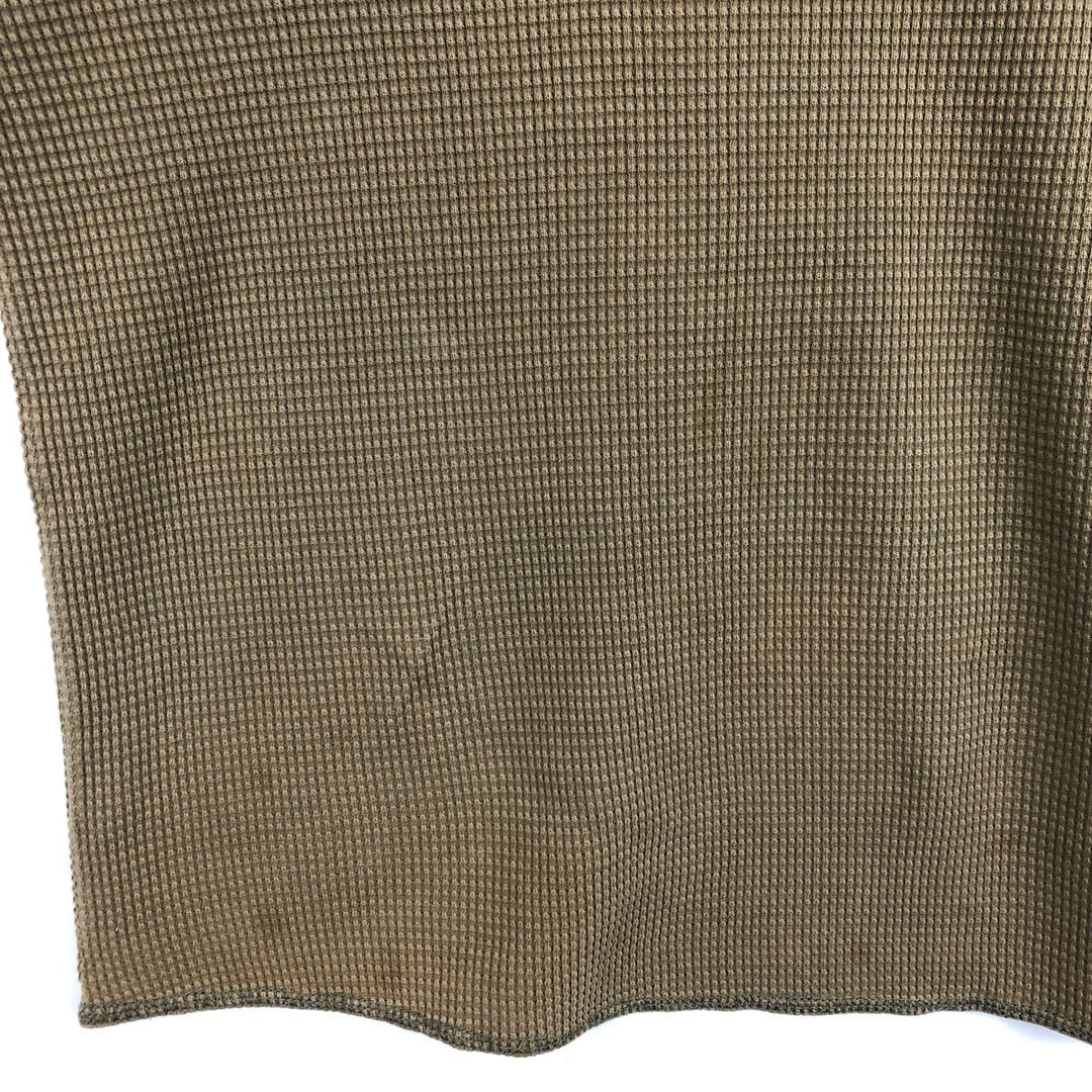 Eddie Bauer Thermal Long-Sleeve T-Shirt, Men's Size L (approx.) cotton Khaki type Vintage Second Hand