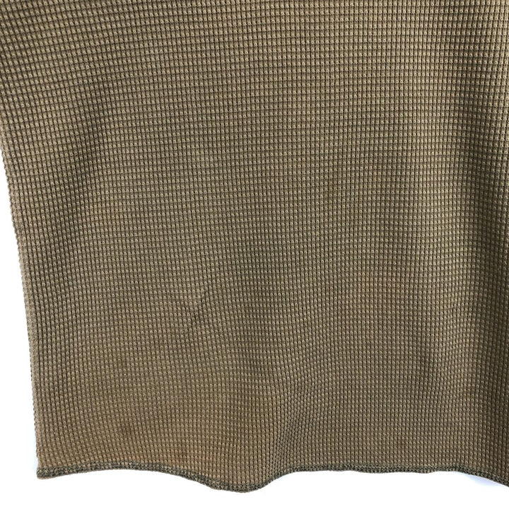 Eddie Bauer Thermal Long-Sleeve T-Shirt, Men's Size L (approx.) cotton Khaki type Vintage Second Hand