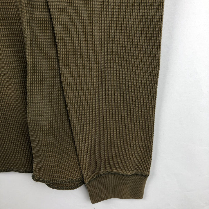 Eddie Bauer Thermal Long-Sleeve T-Shirt, Men's Size L (approx.) cotton Khaki type Vintage Second Hand