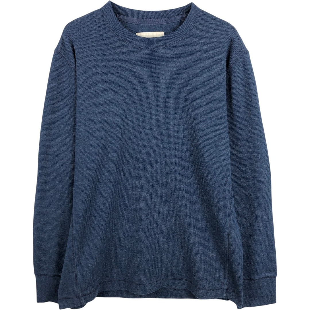 Eddie Bauer Thermal T-Shirt, Waffle, Men's Size M cotton blue type Vintage Second Hand